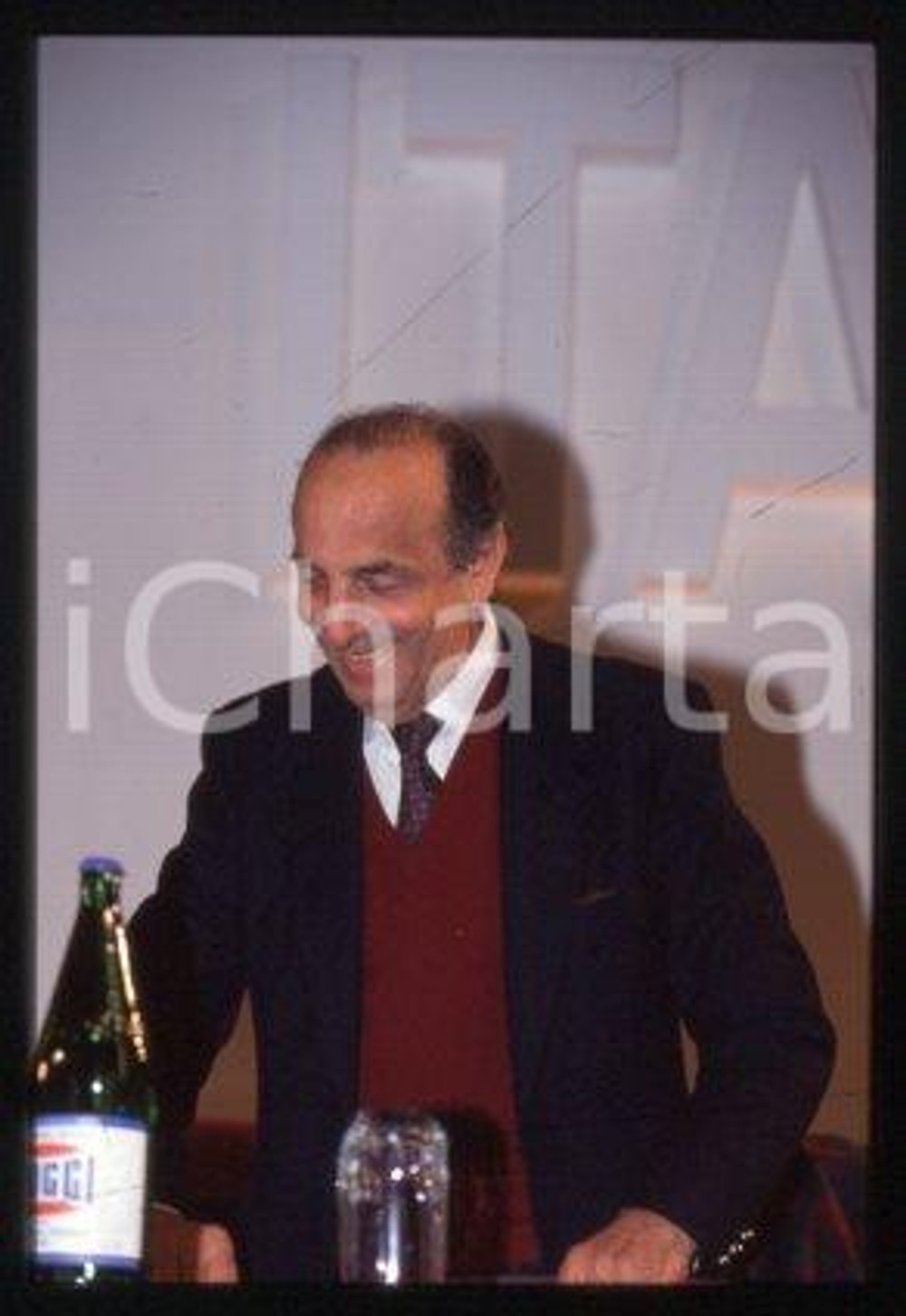 Raffaele VALENSISE MSI Politico italiano Ritratto 1995 ca * 35mm vintage slide 3
