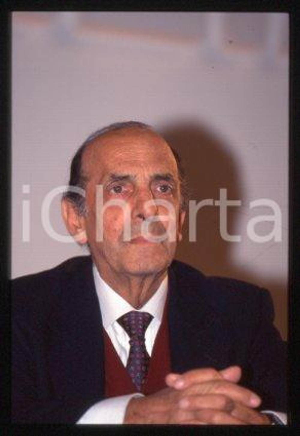 Raffaele VALENSISE MSI Politico italiano Ritratto 1995 ca * 35mm vintage slide 5
