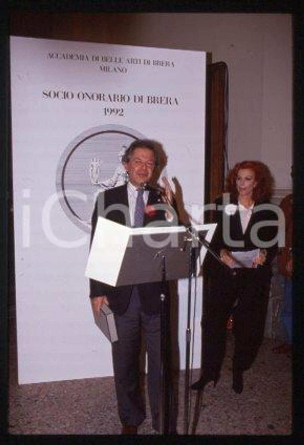 Franco Maria RICCI - MILANO Socio Onorario di Brera 1992 * 35 mm vintage slide 1