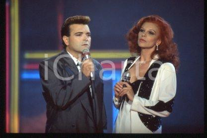 Cristiano MALGIOGLIO & MILVA - ITALIA COSTUME 1991 ca * 35 mm vintage slide 33