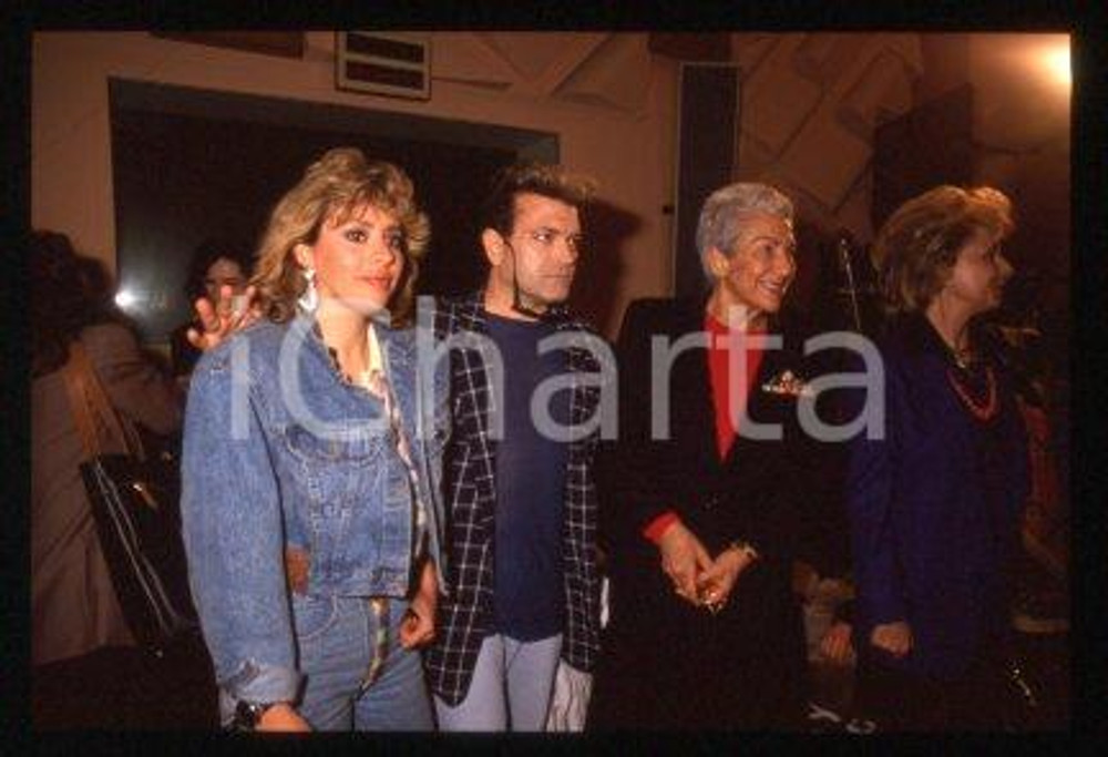 Cristiano MALGIOGLIO Alessandra MUSSOLINI - MUSIC 1989 * 35 mm vintage slide 42