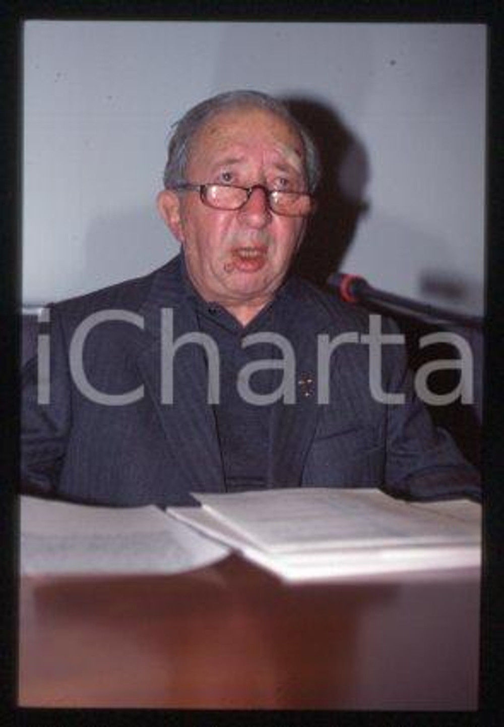 Don Luigi GIUSSANI MILAN Italian priest Portrait 1998 ca * 35 mm vintage slide 5