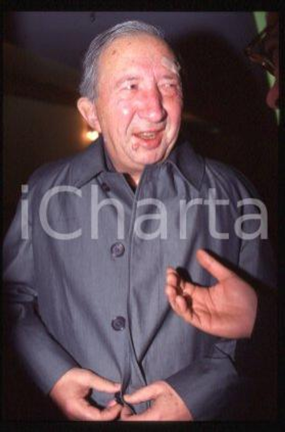 Don Luigi GIUSSANI MILAN Italian priest Portrait 1998 ca * 35mm vintage slide 18