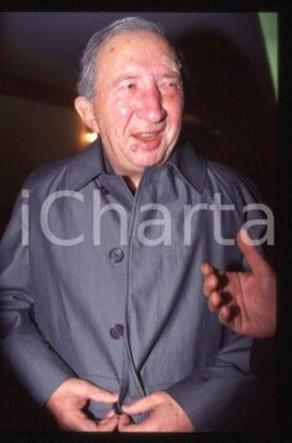 Don Luigi GIUSSANI MILAN Italian priest Portrait 1998 ca * 35mm vintage slide 19