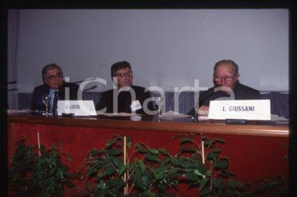 Don Luigi GIUSSANI - MILAN Italian priest 1998 ca * 35 mm vintage slide 25