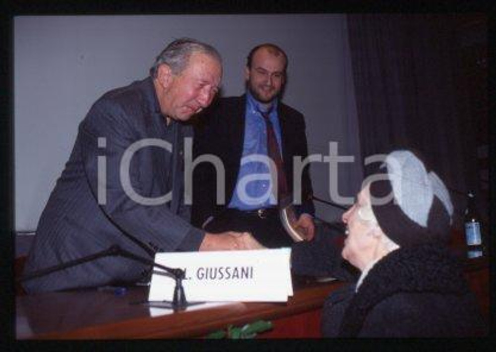 Don Luigi GIUSSANI - MILAN Italian priest 1998 ca * 35 mm vintage slide 29