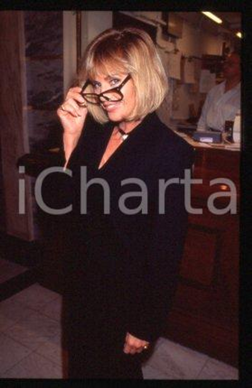 Britt EKLAND - CINEMA Swedish actress Costume 1992 ca * 35 mm vintage slide 30