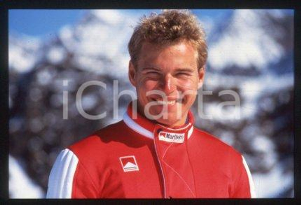 Marc GIRARDELLI - SPORT Alpine ski racer Portrait 1989 ca * 35mm vintage slide 1