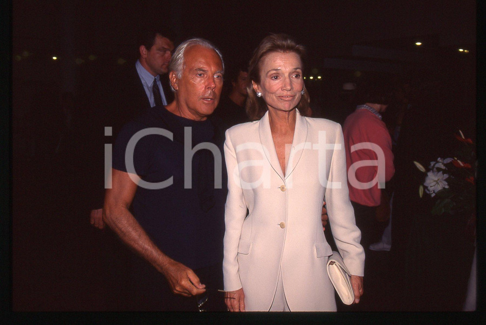 Giorgio ARMANI e Caroline LEE BOUVIER - MODA 1995 ca * 35 mm vintage slide