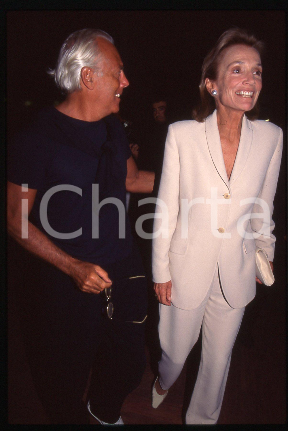 Giorgio ARMANI e Caroline LEE BOUVIER - MODA 1995 ca * 35 mm vintage slide 2