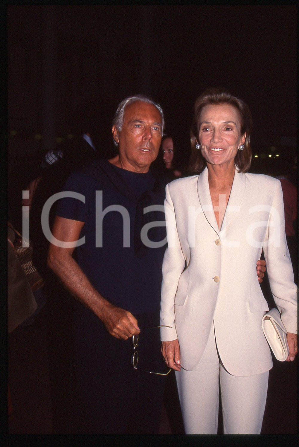 Giorgio ARMANI e Caroline LEE BOUVIER - MODA 1995 ca * 35 mm vintage slide 3