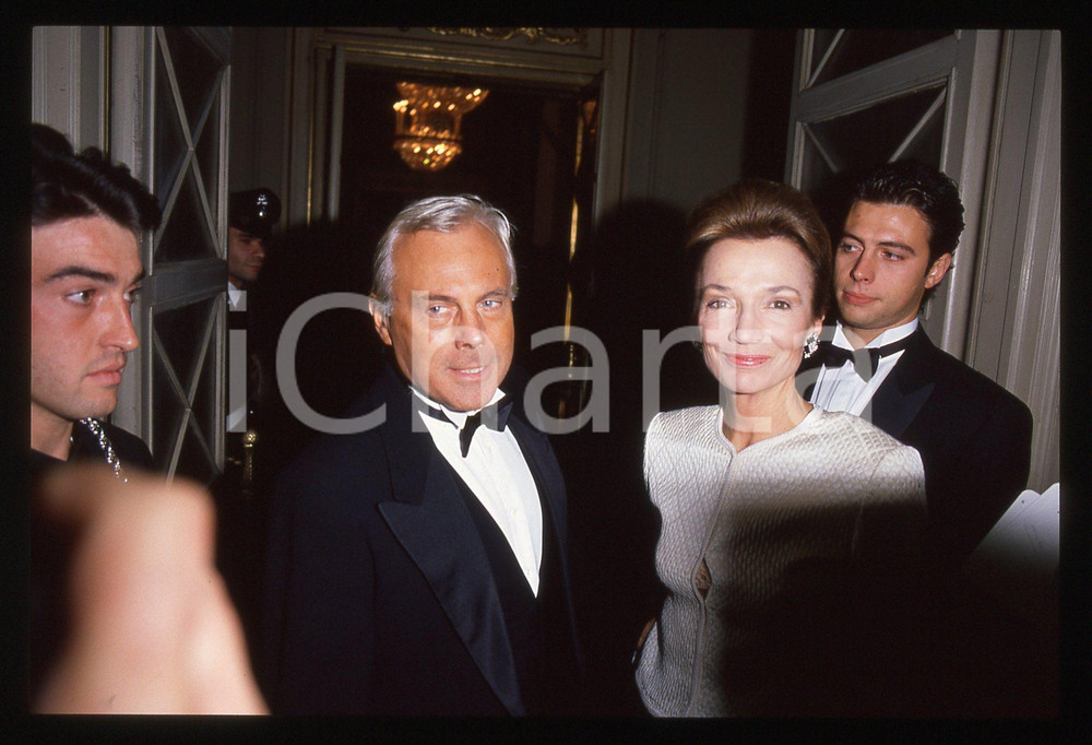 Giorgio ARMANI e Caroline LEE BOUVIER - MILANO 1990 ca * 35 mm vintage slide 7