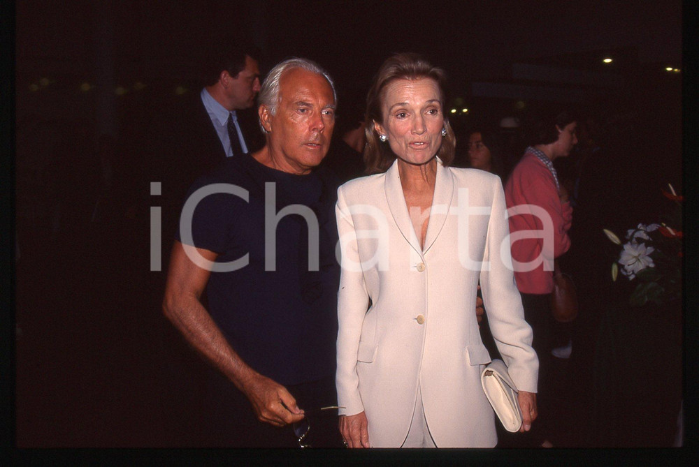 Giorgio ARMANI e Caroline LEE BOUVIER - MODA 1995 ca * 35 mm vintage slide 4