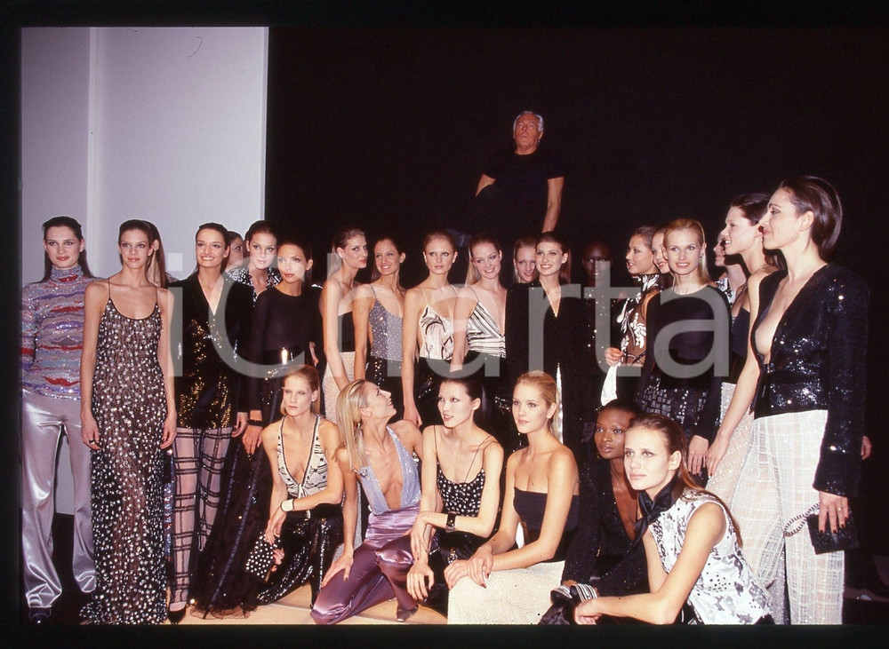 Giorgio ARMANI - MODA Sfilata primavera-estate 1995 ca * 35 mm vintage slide 8