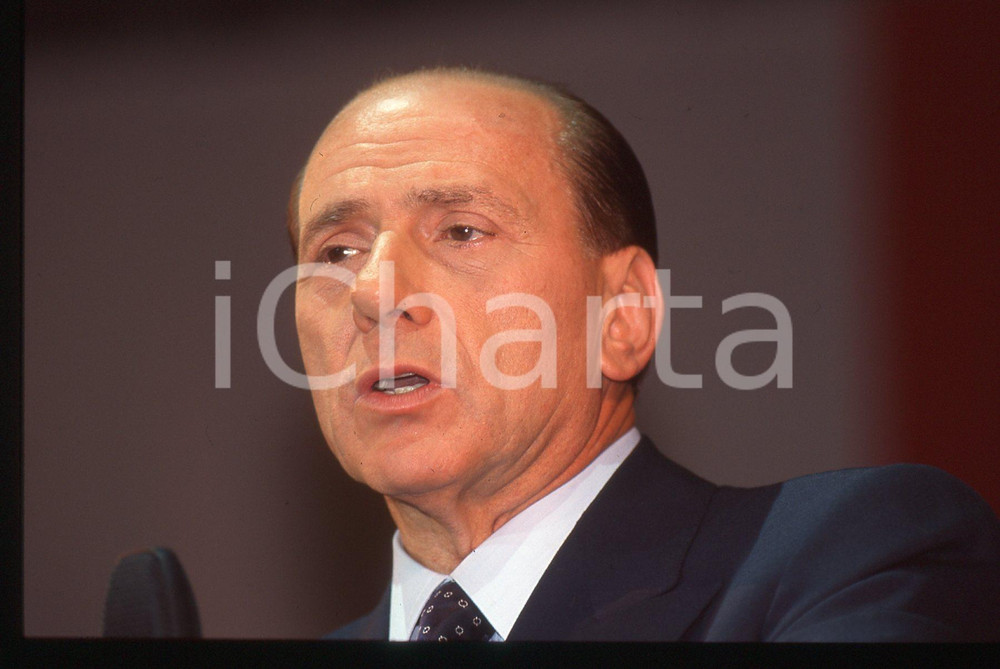 Silvio BERLUSCONI POLITICA Congresso AN 1995 ca *35 mm vintage slide 6