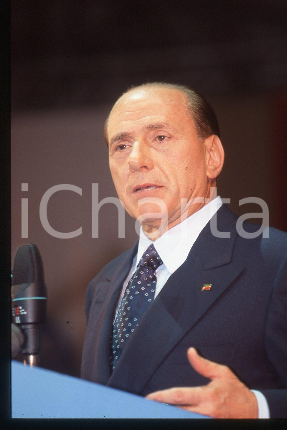 Silvio BERLUSCONI POLITICA Congresso AN 1995 ca *35 mm vintage slide 7