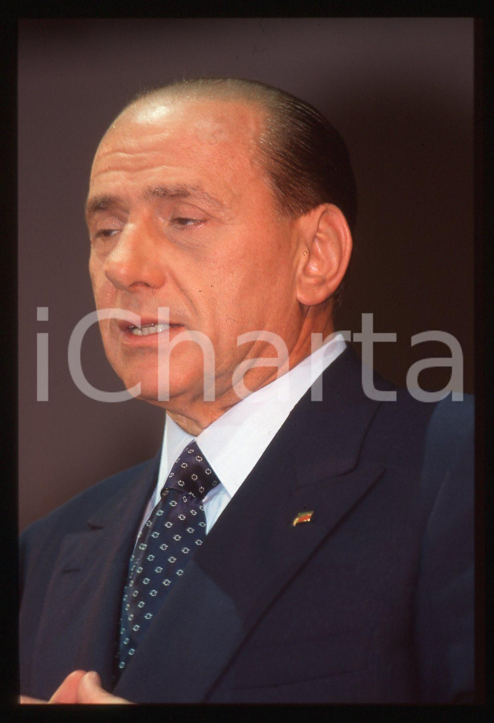 Silvio BERLUSCONI POLITICA Congresso AN 1995 ca *35 mm vintage slide 8