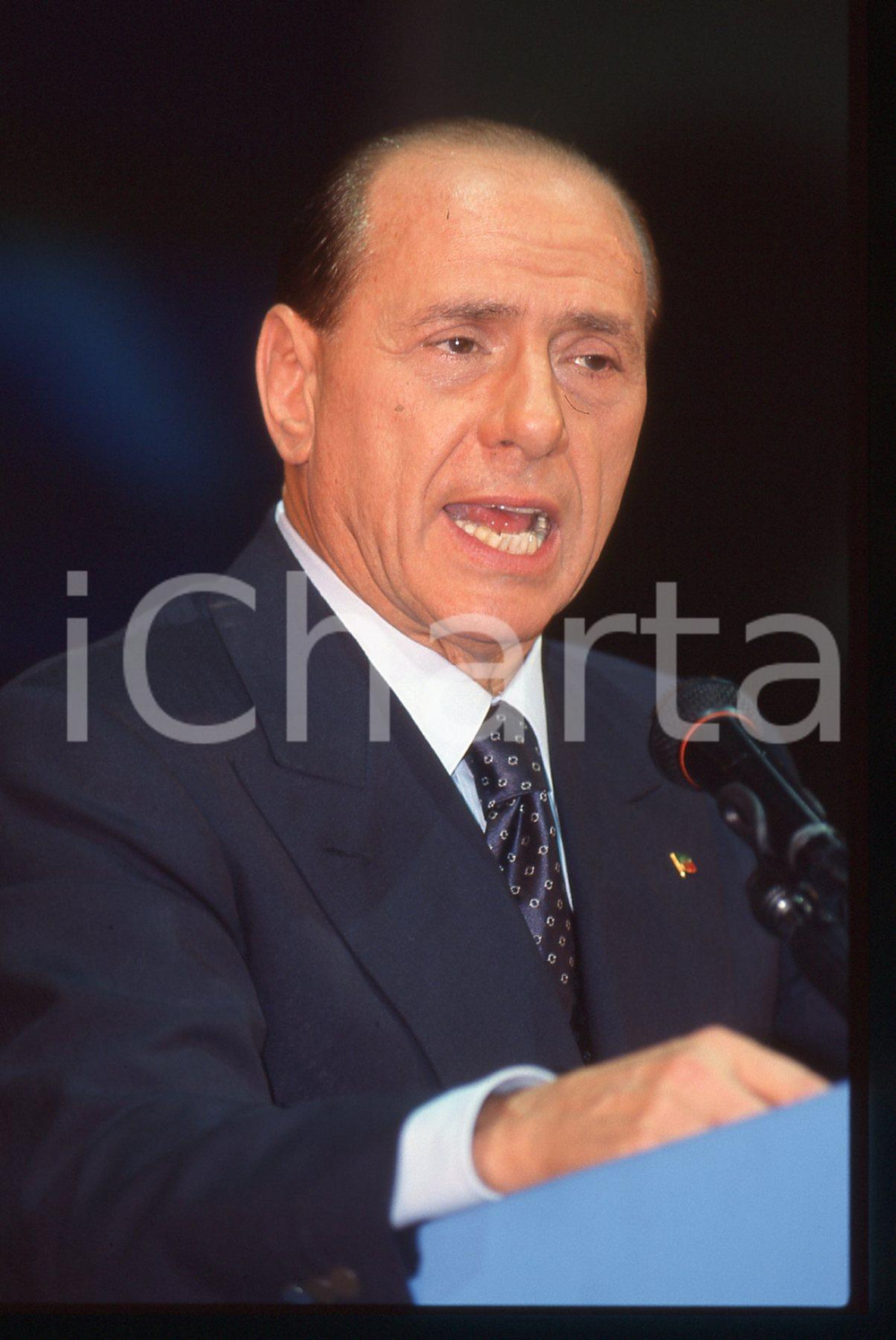 Silvio BERLUSCONI POLITICA Congresso AN 1995 ca *35mm vintage slide 10