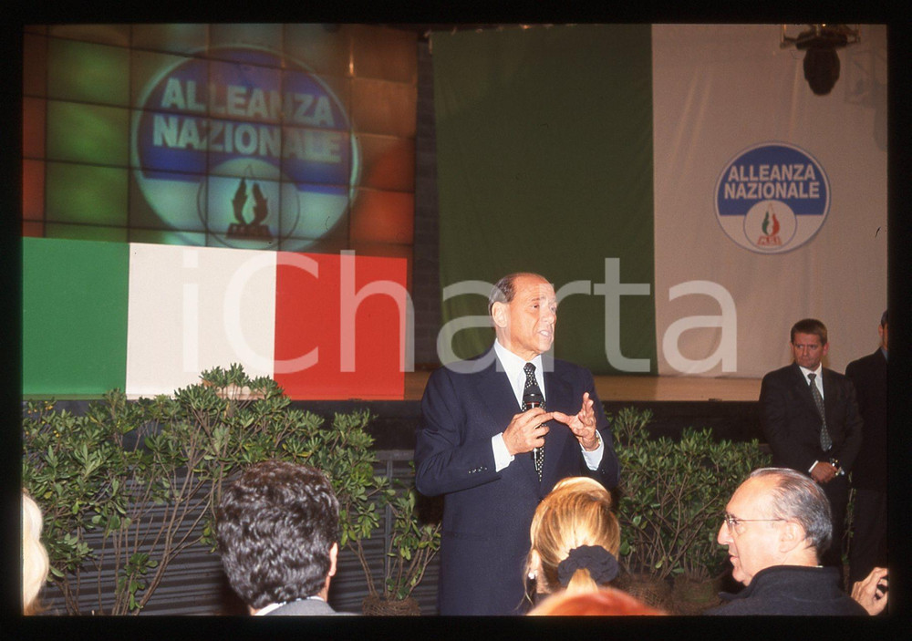 Silvio BERLUSCONI - Congresso ALLEANZA NAZIONALE 1995 *35 mm vintage slide 2