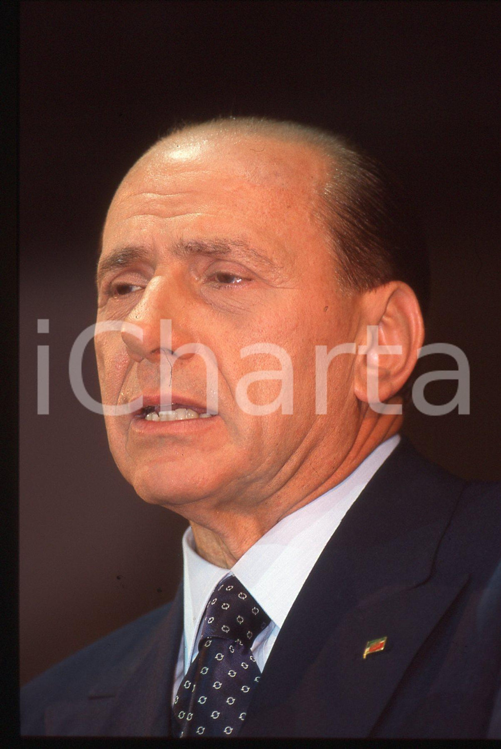Silvio BERLUSCONI POLITICA Congresso AN 1995 ca *35mm vintage slide 14