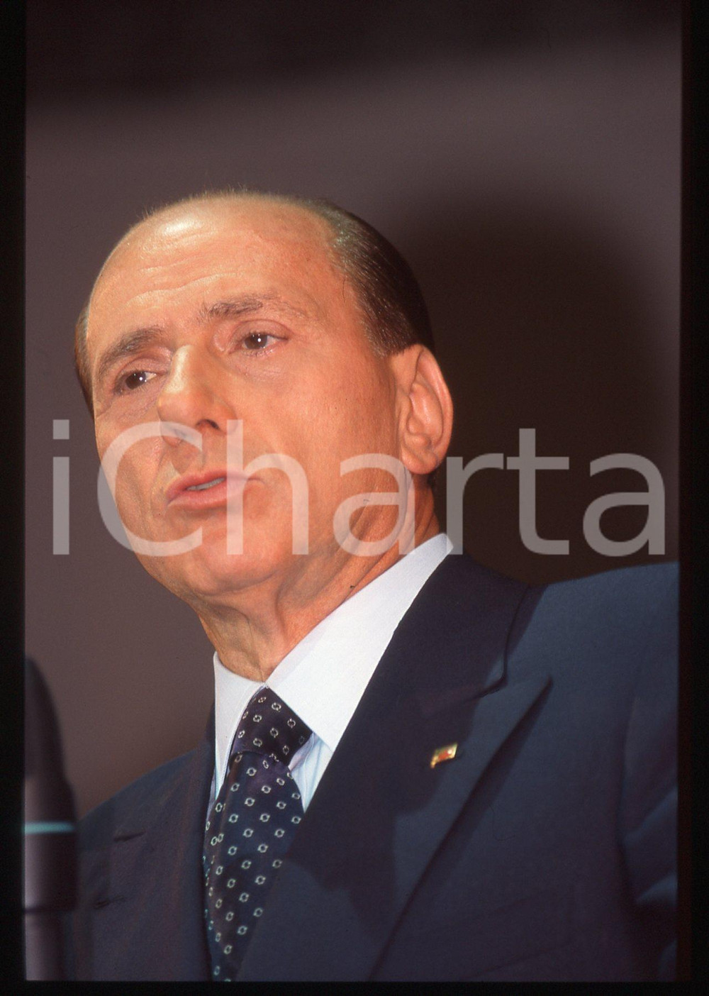 Silvio BERLUSCONI POLITICA Congresso AN 1995 ca *35mm vintage slide 16