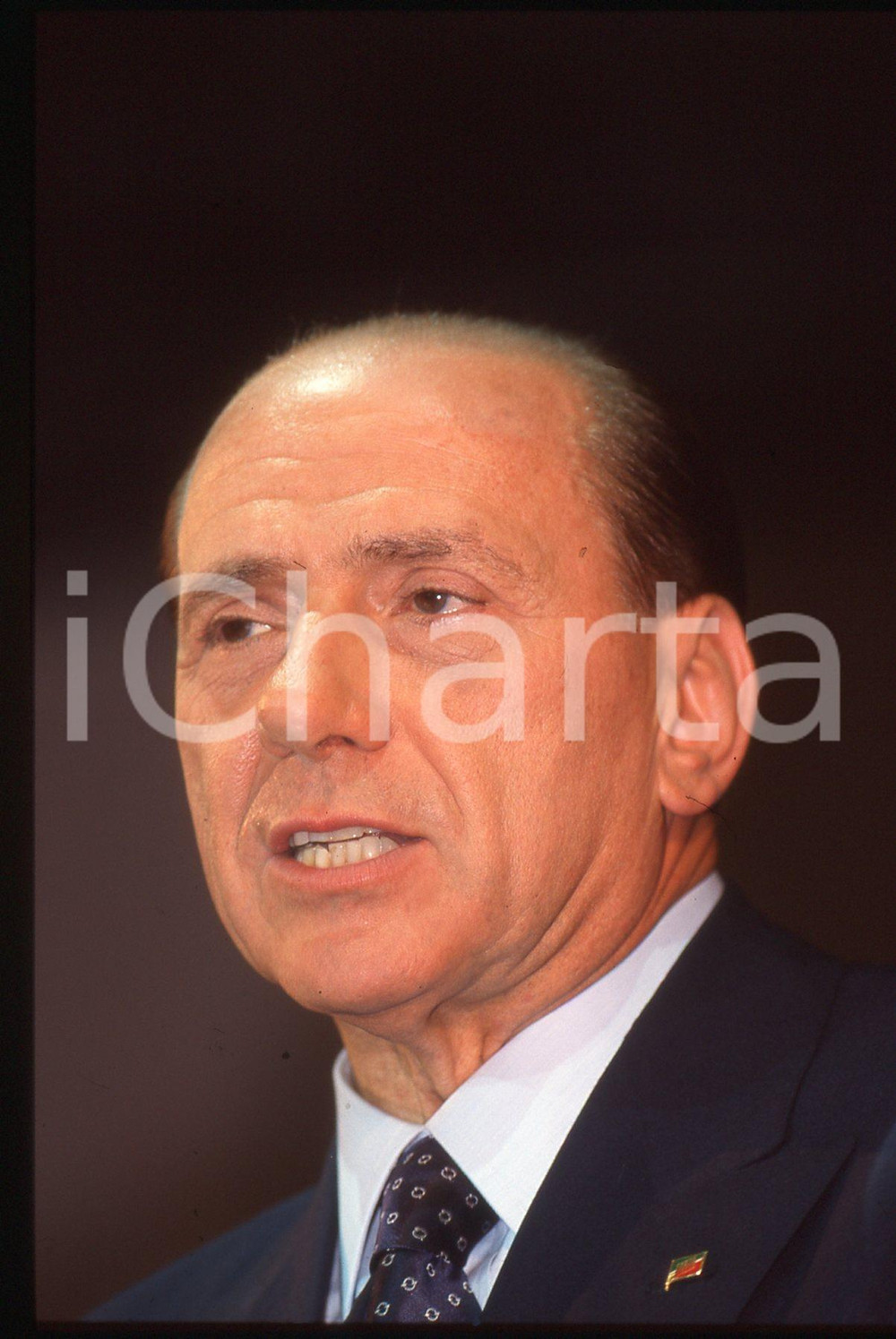 Silvio BERLUSCONI POLITICA Congresso AN 1995 ca *35mm vintage slide 18