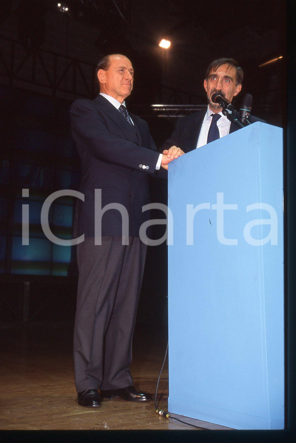 Silvio BERLUSCONI e Ignazio LA RUSSA - POLITICA 1995 ca * 35 mm vintage slide 2