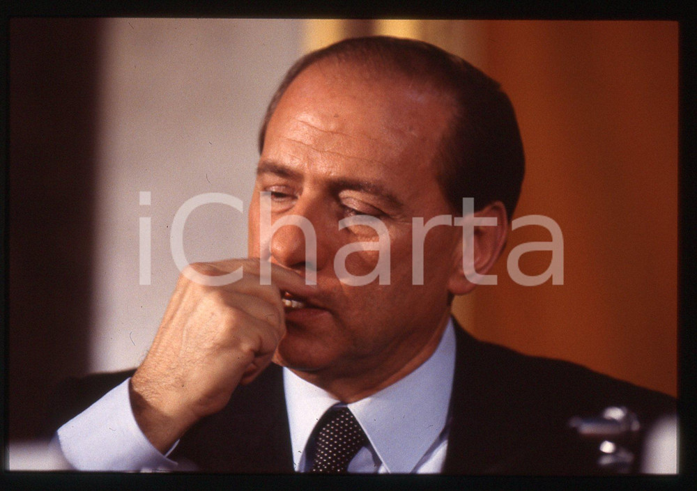 Silvio BERLUSCONI POLITICA - FORZA ITALIA 1995 ca *35 mm vintage slide 35
