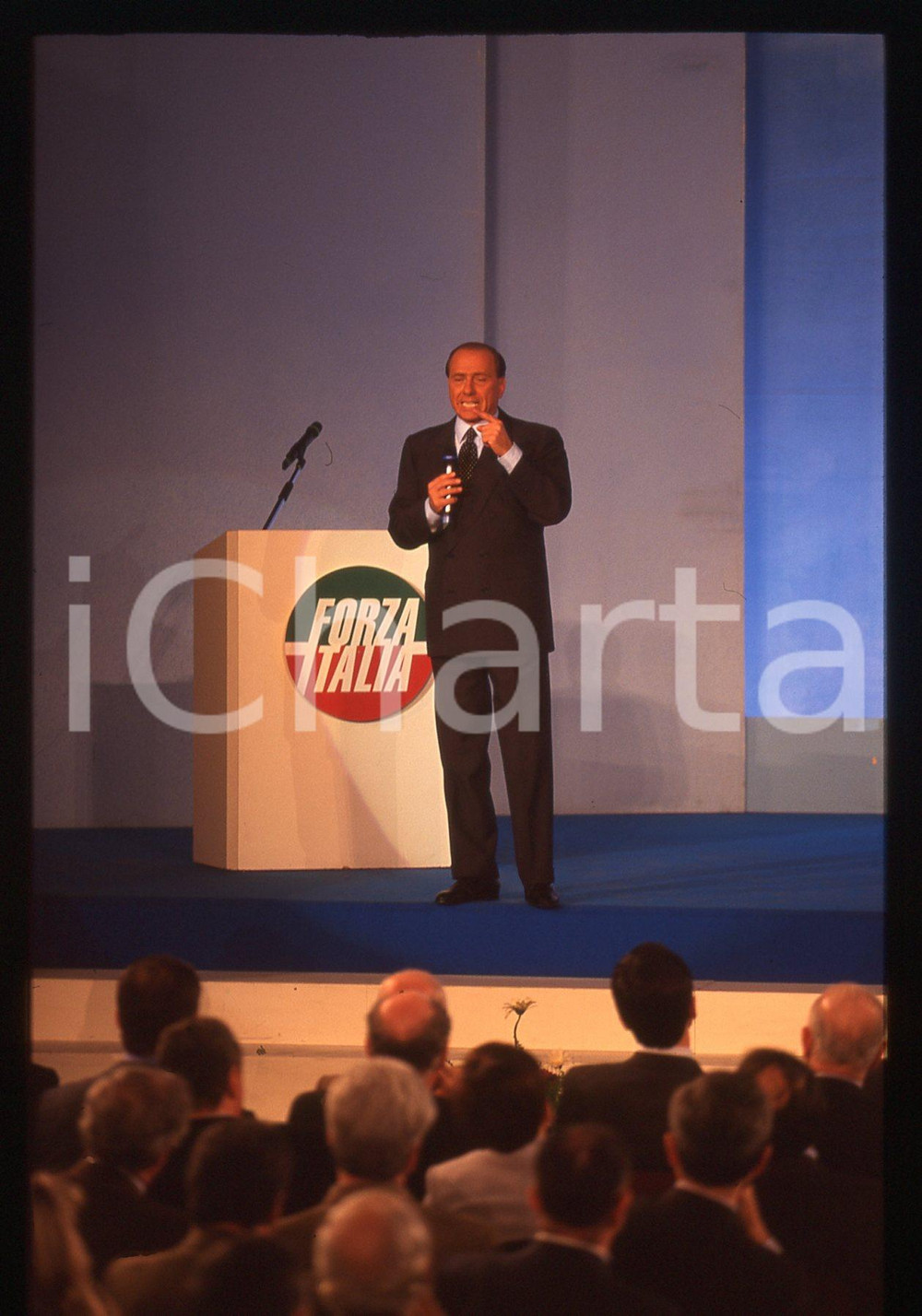 Silvio BERLUSCONI POLITICA Congresso FORZA ITALIA 1996 *35 mm vintage slide 43
