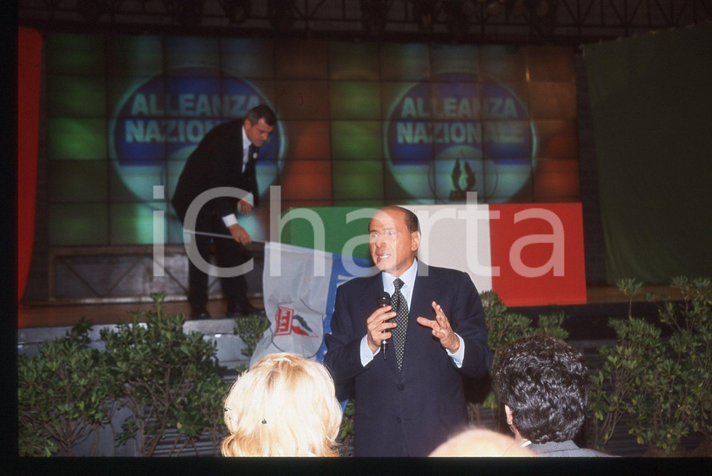 Silvio BERLUSCONI - Convegno ALLEANZA NAZIONALE 1995 ca * 35 mm vintage slide 4
