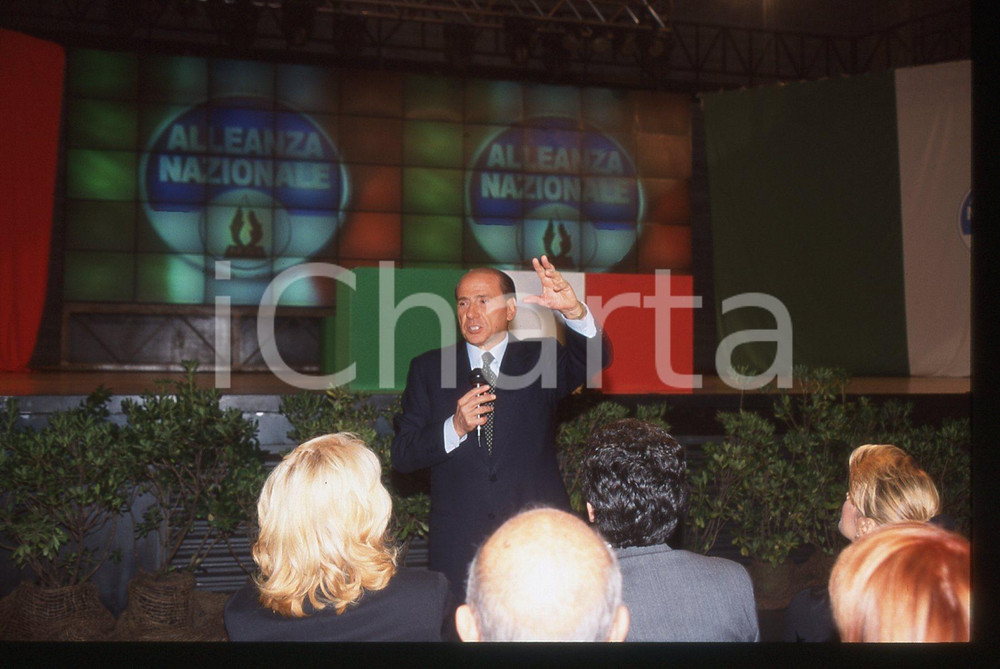 Silvio BERLUSCONI - Convegno ALLEANZA NAZIONALE 1995 ca * 35 mm vintage slide 5
