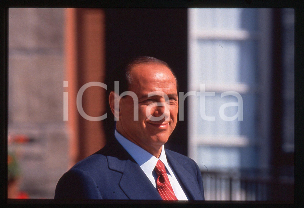 Silvio BERLUSCONI POLITICA - 1994 G7 NAPOLI * 35 mm vintage slide