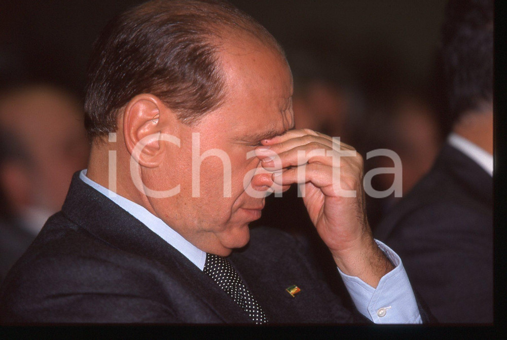 Silvio BERLUSCONI POLITICA -  FORZA ITALIA 1995 ca *35 mm vintage slide 64