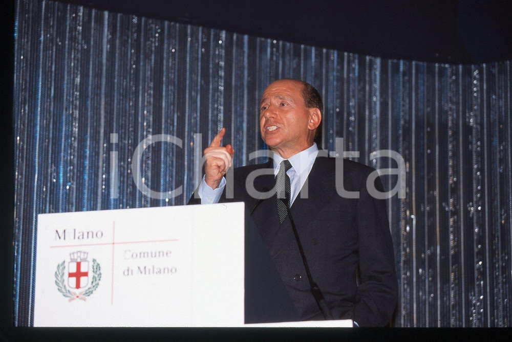 Silvio BERLUSCONI - POLITICA - Comune di MILANO 1995 ca *35 mm vintage slide 69