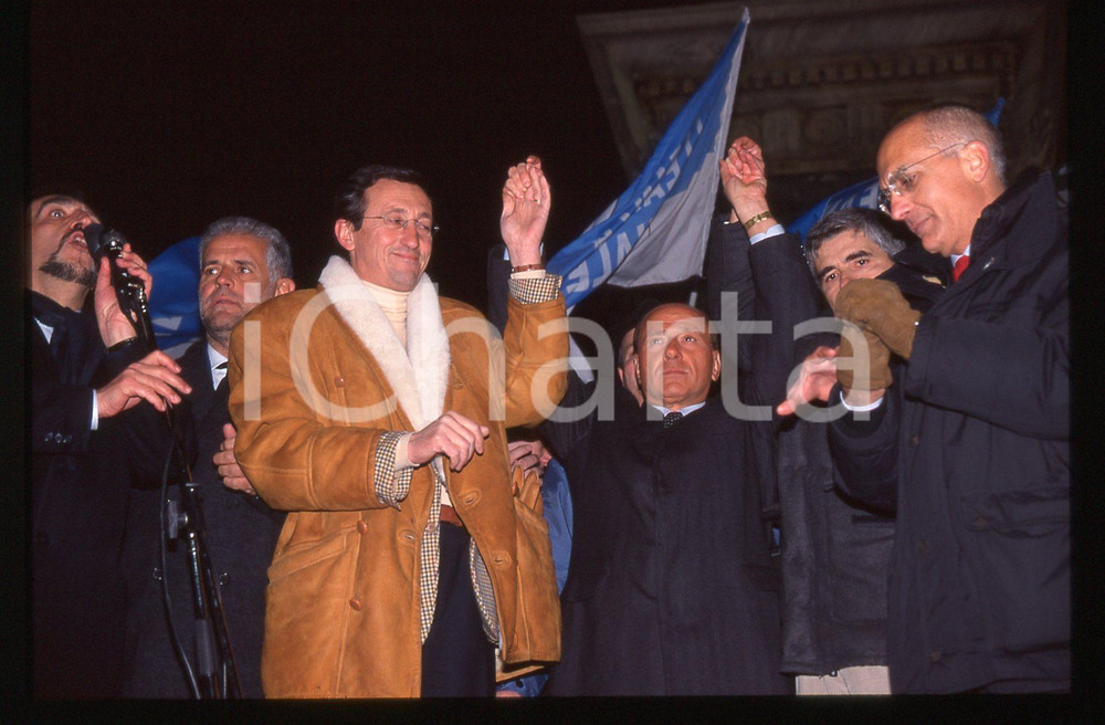 Silvio BERLUSCONI Gianfranco FINI Ignazio LA RUSSA 1997 *35 mm vintage slide 4