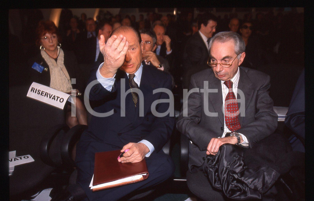 Silvio BERLUSCONI e Giuliano AMATO - ROMA 1999 * 35 mm vintage slide