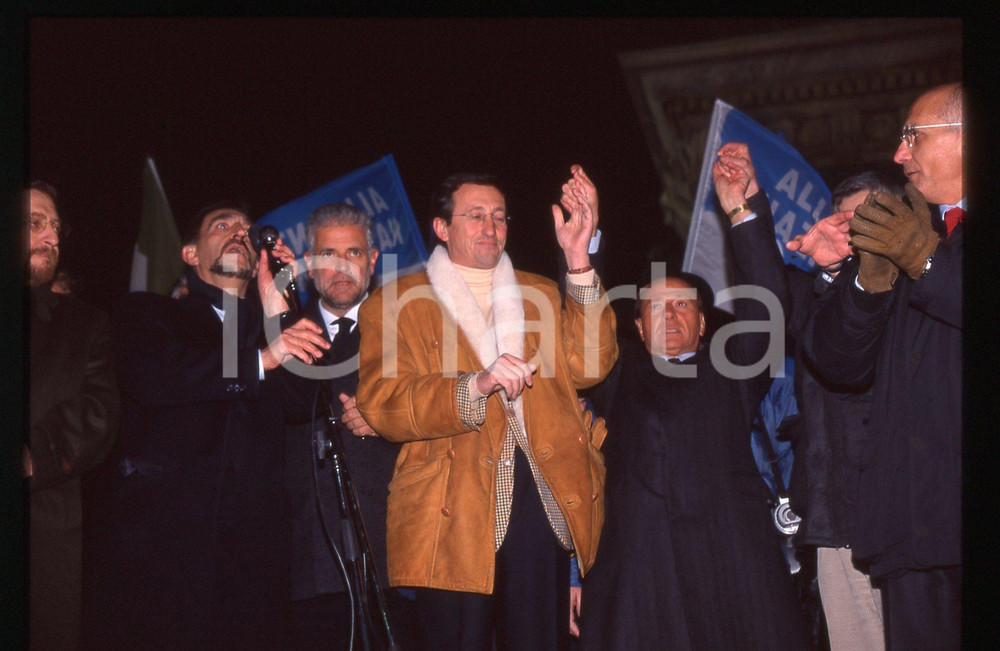Silvio BERLUSCONI Gianfranco FINI Ignazio LA RUSSA 1997 *35 mm vintage slide 5