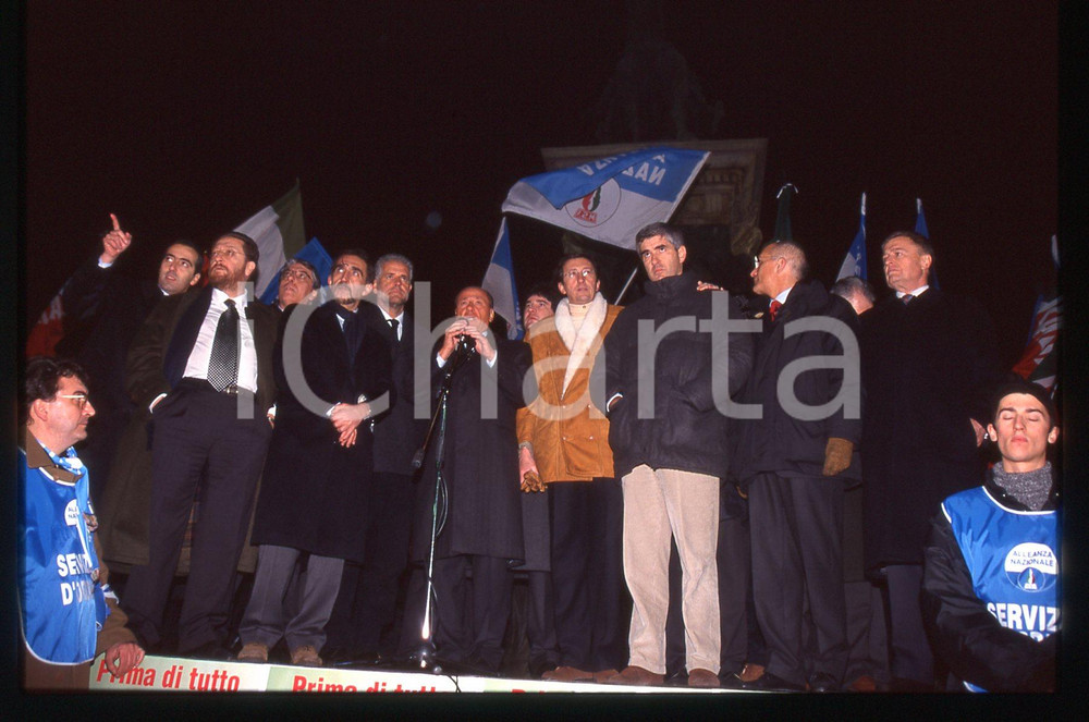 Silvio BERLUSCONI Gianfranco FINI Ignazio LA RUSSA 1997 *35 mm vintage slide 6