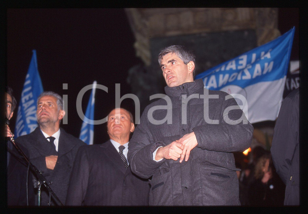 Silvio BERLUSCONI Pier Ferdinando CASINI - MILANO 1997 * 35 mm vintage slide