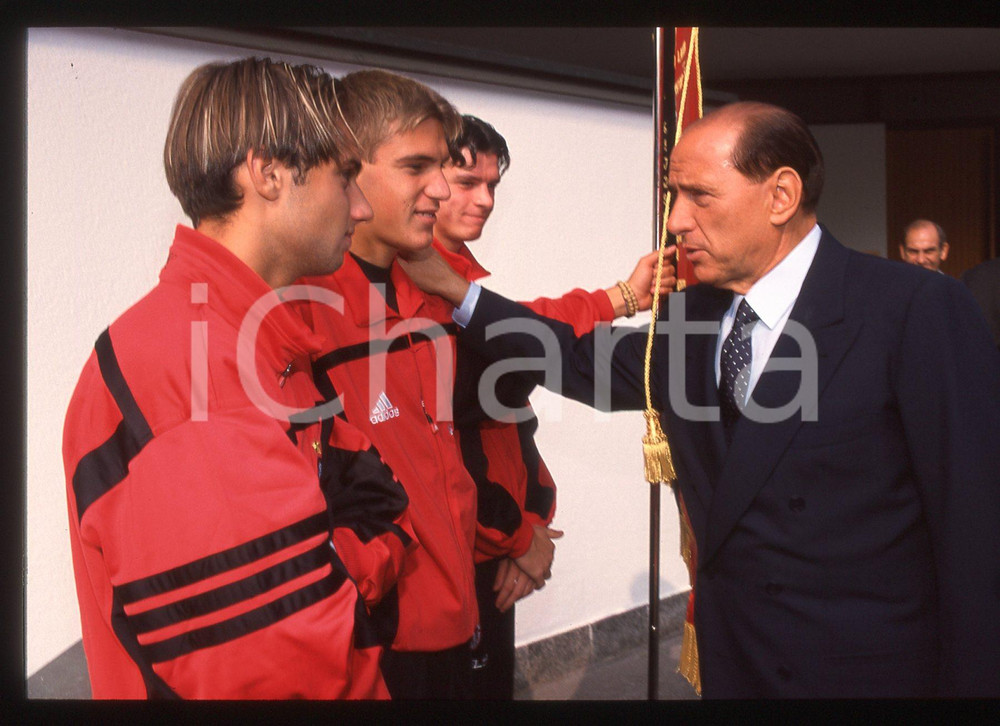Silvio BERLUSCONI - CALCIO A.C. MILAN 1995 ca *35 mm vintage slide 81