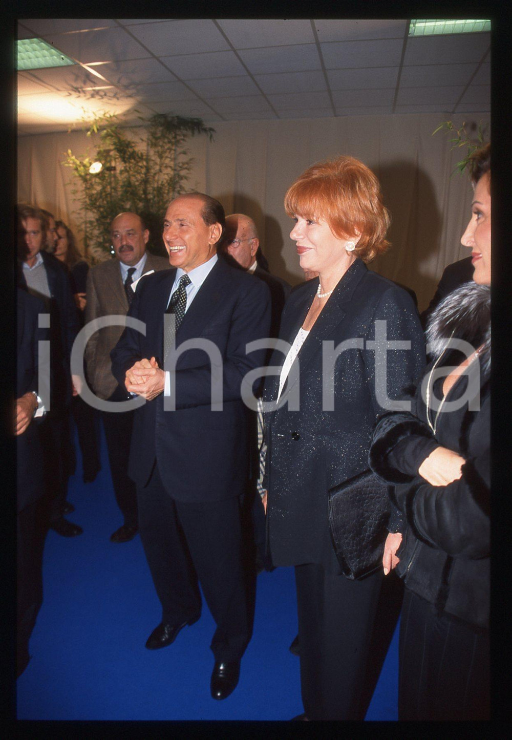 Silvio BERLUSCONI e Ombretta COLLI - POLITICA 1995 ca * 35 mm vintage slide