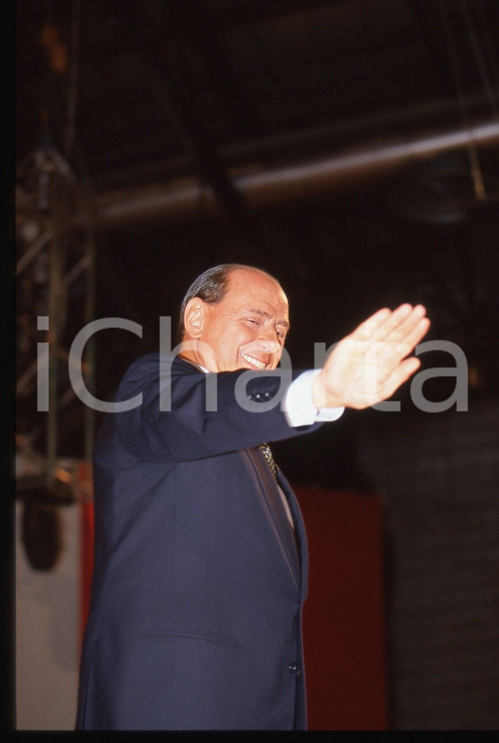 Silvio BERLUSCONI Festa "Secolo" 2000 Alleanza Nazionale *35 mm vintage slide 8
