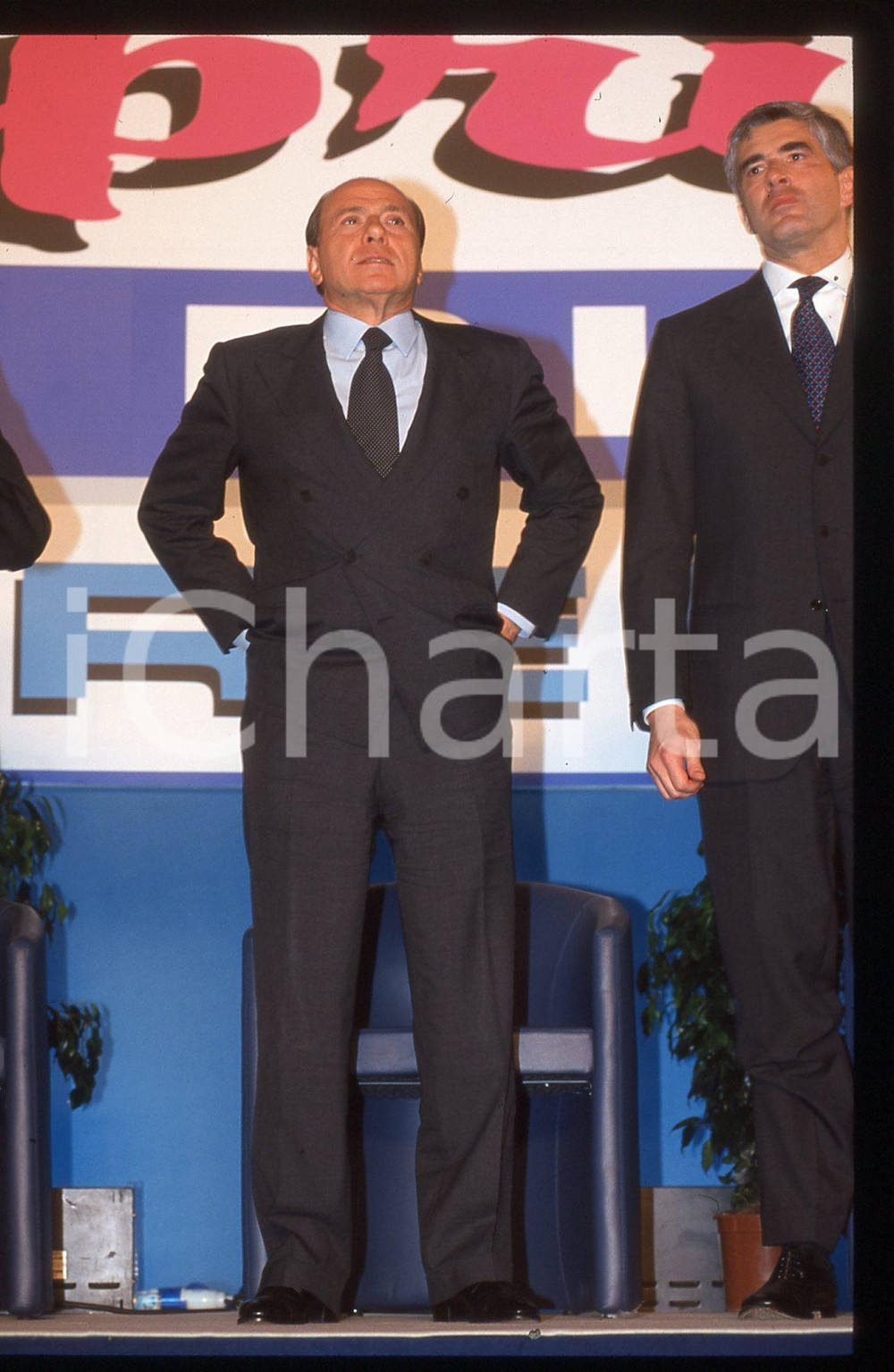 Silvio BERLUSCONI Pier Ferdinando CASINI - 1995 ca *35 mm vintage slide 107