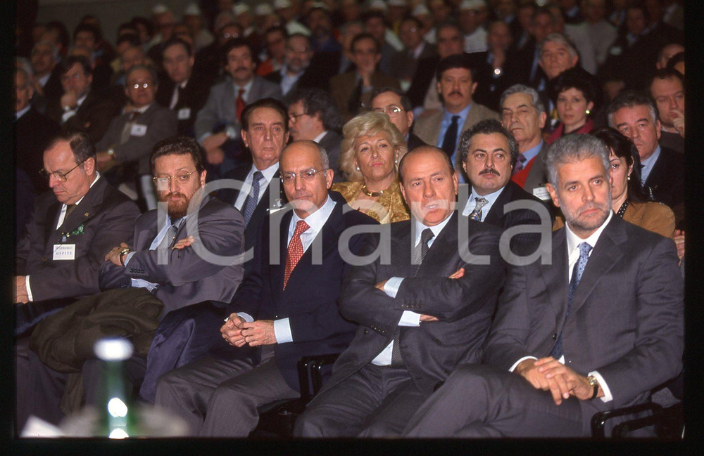 Silvio BERLUSCONI Gabriele ALBERTINI FORZA ITALIA 1995 ca *35 mm vintage slide 2