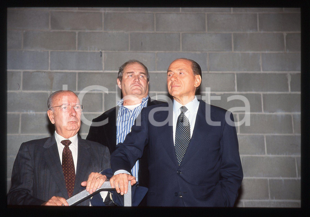 Silvio BERLUSCONI Pier Gianni PROSPERINI POLITICA 1995 ca *35 mm vintage slide 3