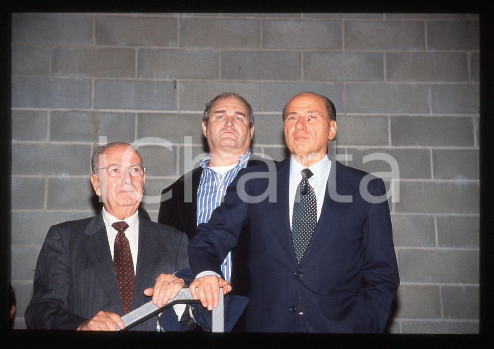 Silvio BERLUSCONI Pier Gianni PROSPERINI POLITICA 1995 ca *35 mm vintage slide 5