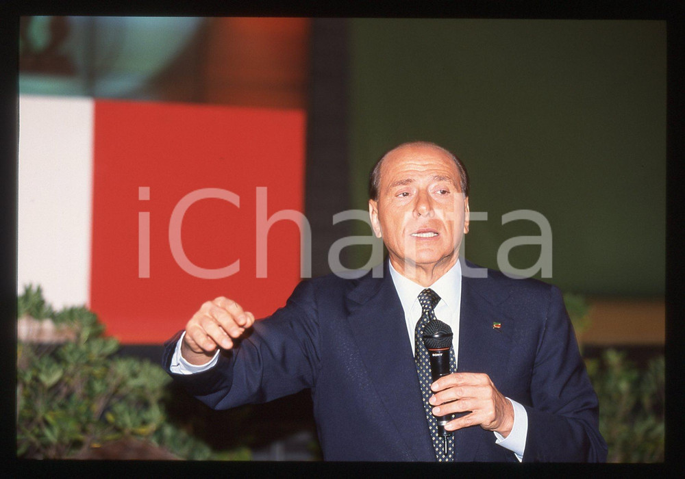 Silvio BERLUSCONI - Convegno ALLEANZA NAZIONALE 1995 ca * 35 mm vintage slide 12