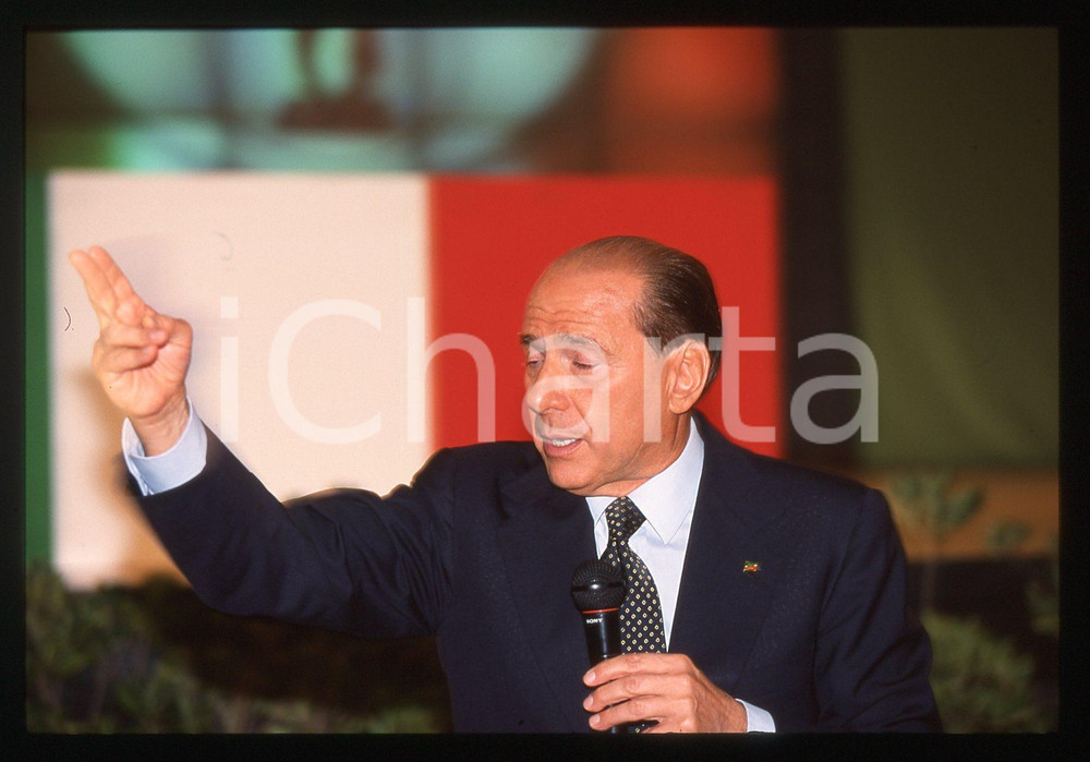 Silvio BERLUSCONI - Convegno ALLEANZA NAZIONALE 1995 ca * 35 mm vintage slide 13