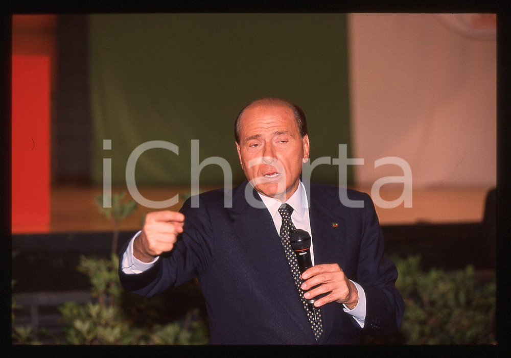 Silvio BERLUSCONI - Convegno ALLEANZA NAZIONALE 1995 ca * 35 mm vintage slide 17