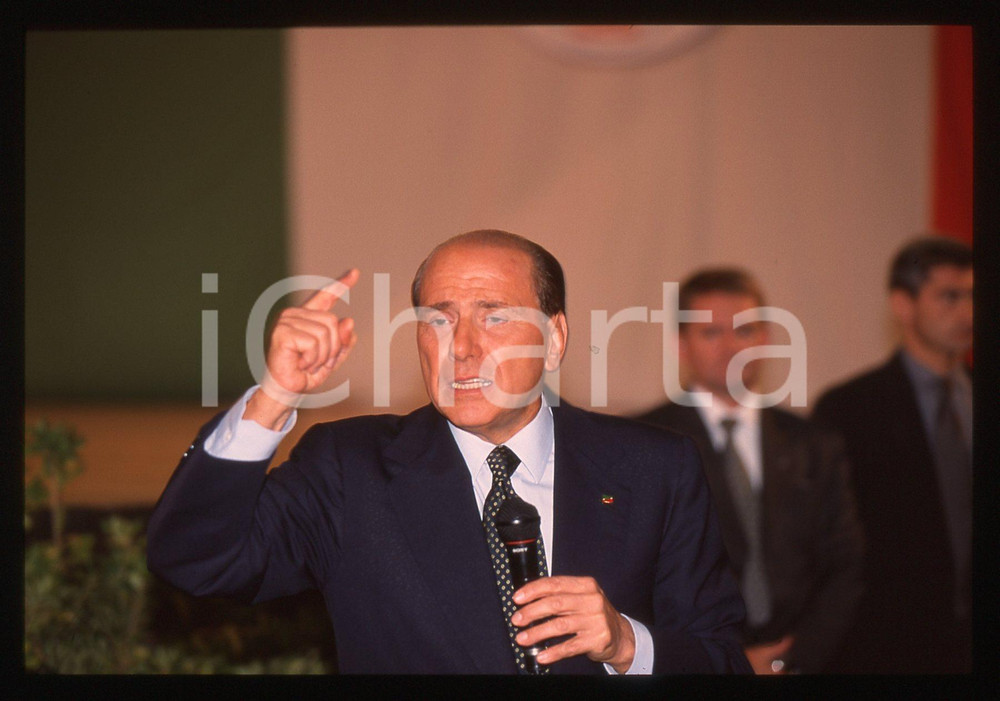 Silvio BERLUSCONI - Convegno ALLEANZA NAZIONALE 1995 ca * 35 mm vintage slide 18